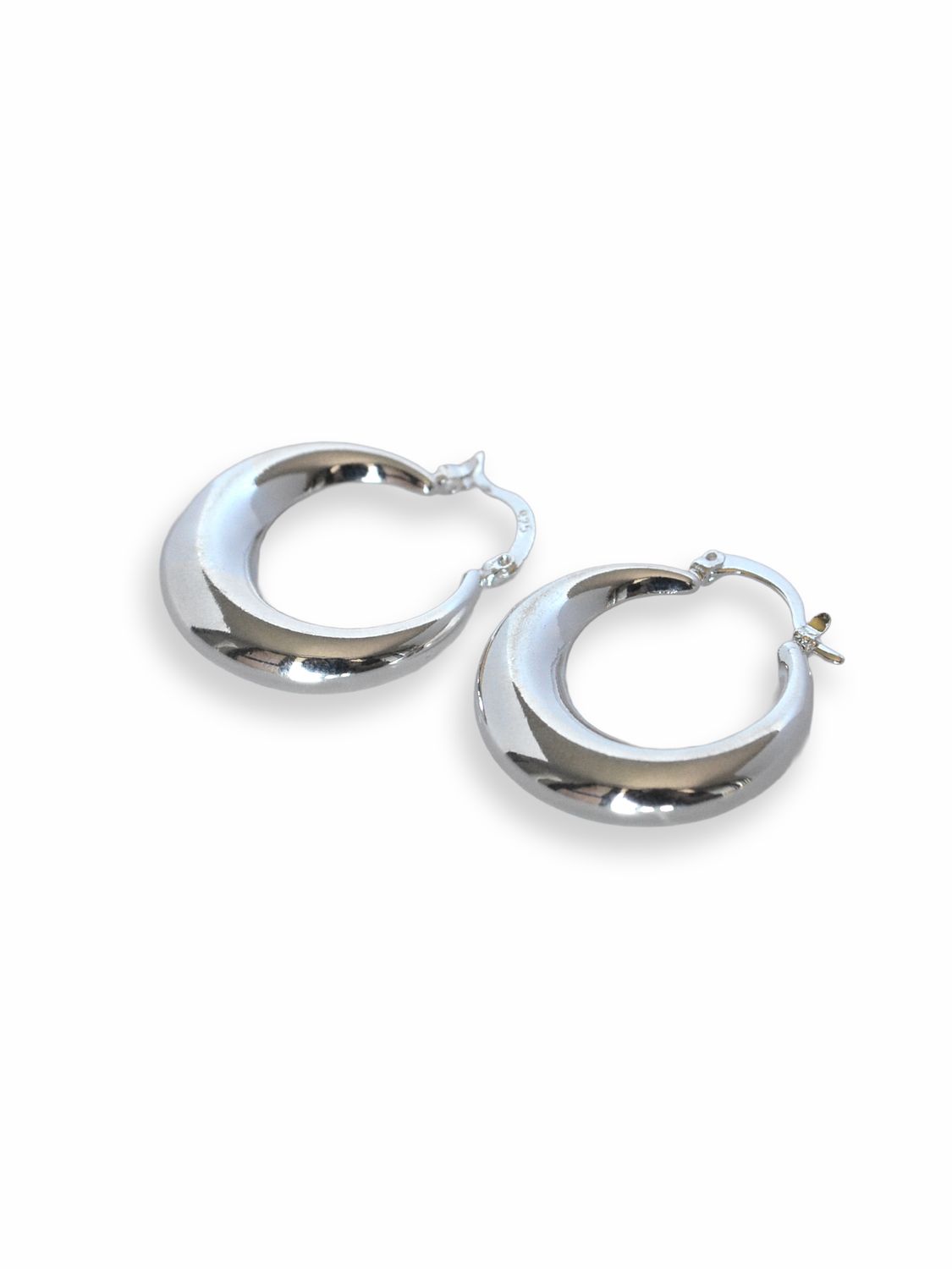 Aretes Silver Bold Hoops
