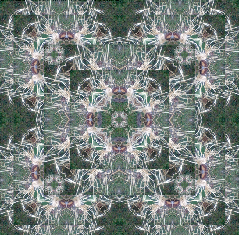 Au fil du yantra 50 x 50 plexiglass