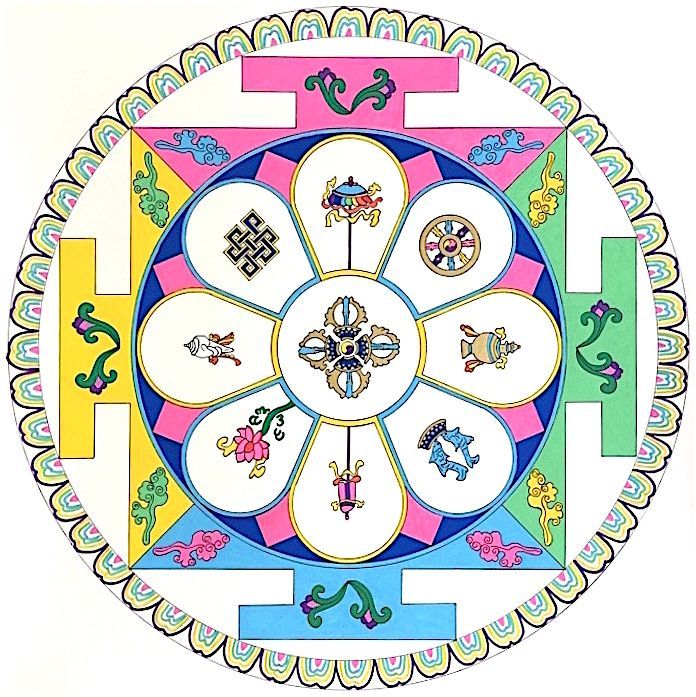 Mandala du Bonheur 50x50