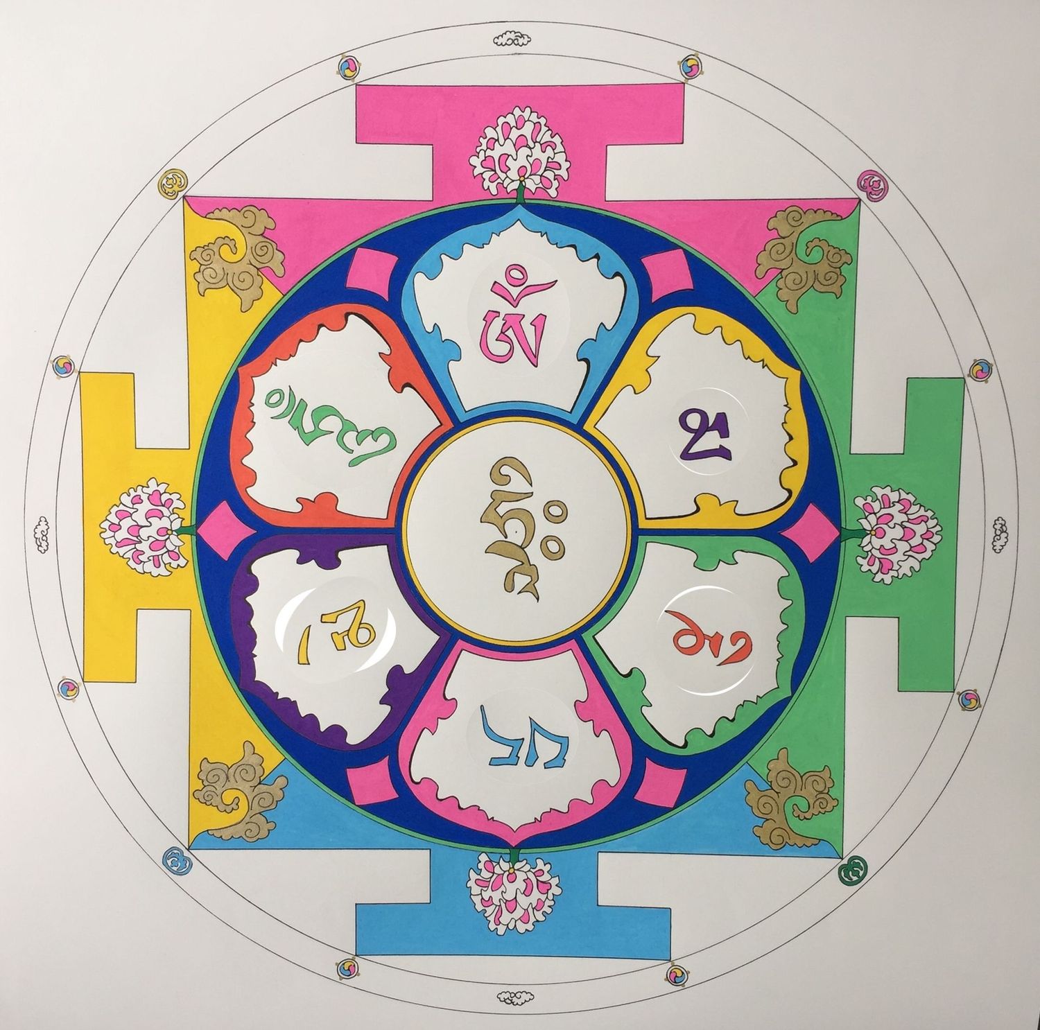 Mantra om mani padmé hûm 25x25
