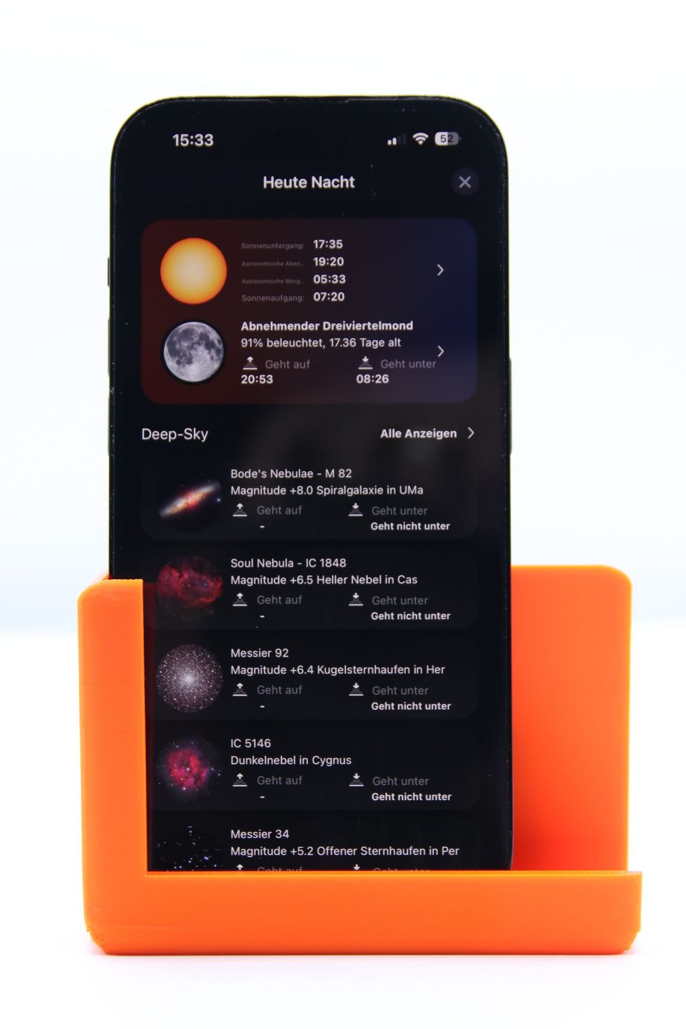 Astroprints Smartphone Halterung passend für Montierungen der GP Klasse