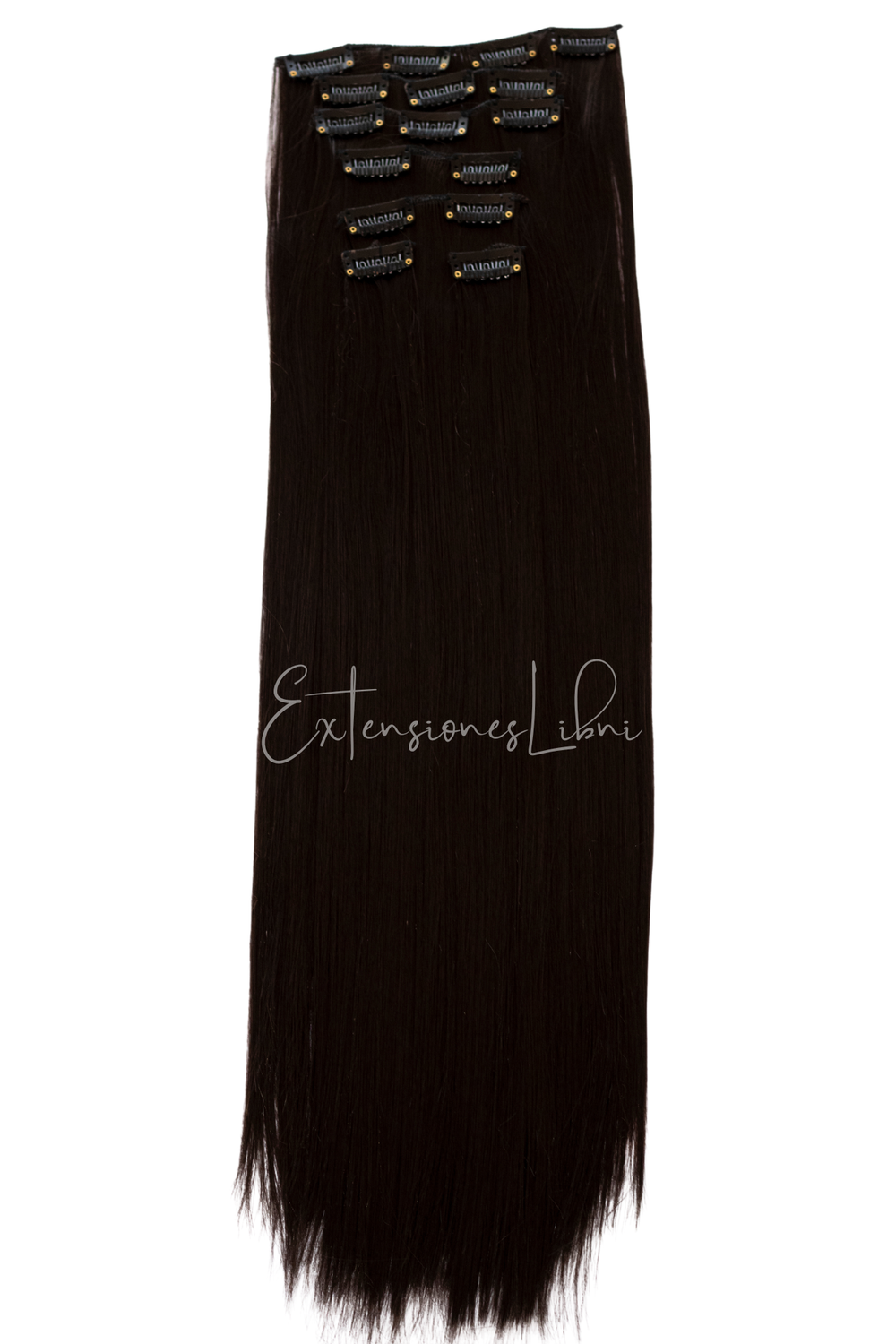 Extensiones de Cabello, Paquete 7 Pzas - Fibra Natural - 2