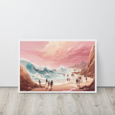 Framed canvas &#39;&#39; The wave &#39;&#39;