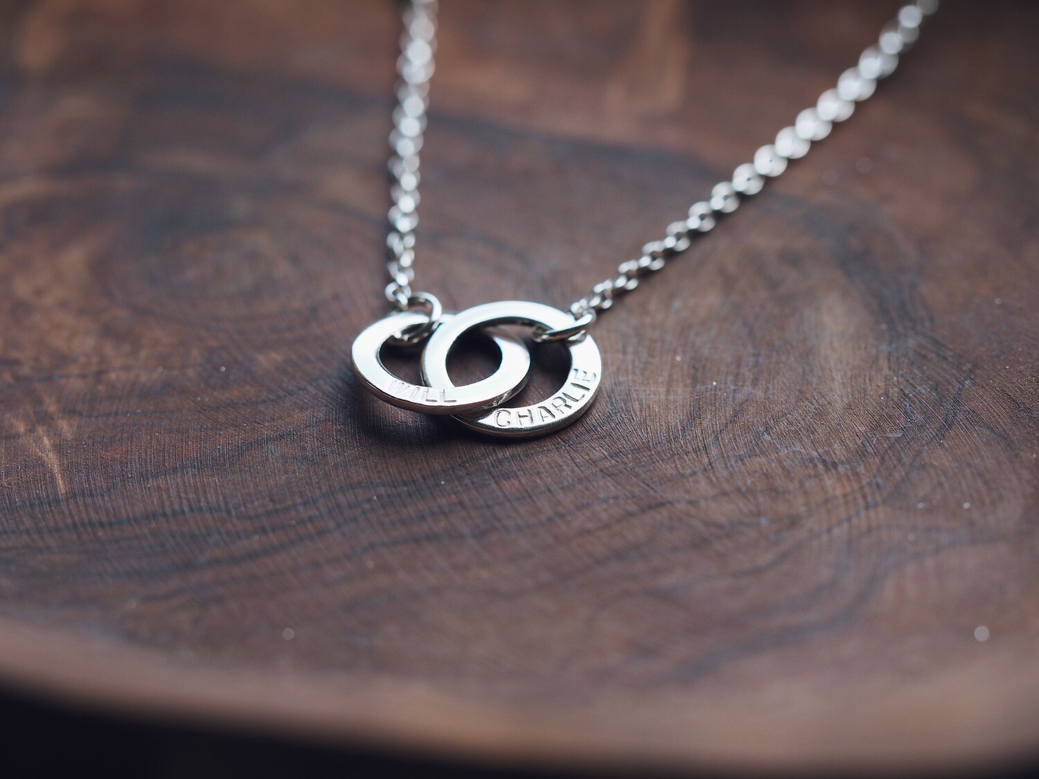 Sterling Silver Interlinked Mini Washer Necklace
