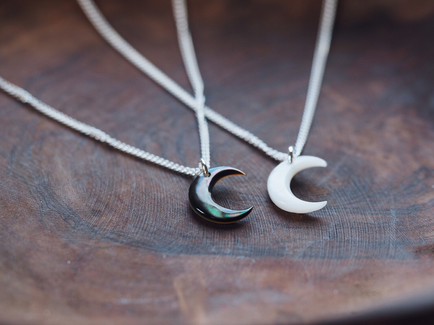 Mini Pearl Moon Necklace