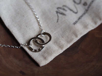 Sterling Silver Interlinked Mini Washer Necklace