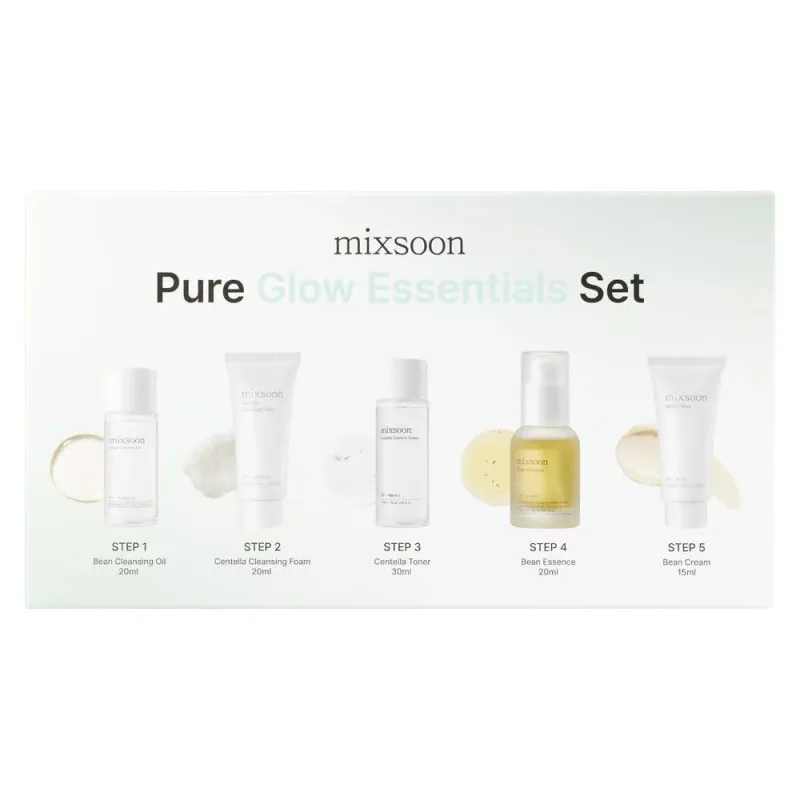 Mixsoon Pure Glow Essentials Set | 5-Step Korean Skincare Kit