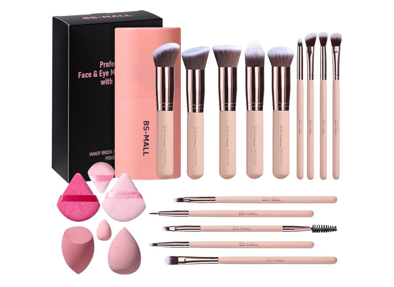 Brochas BS-MALL Rosa 14pcs