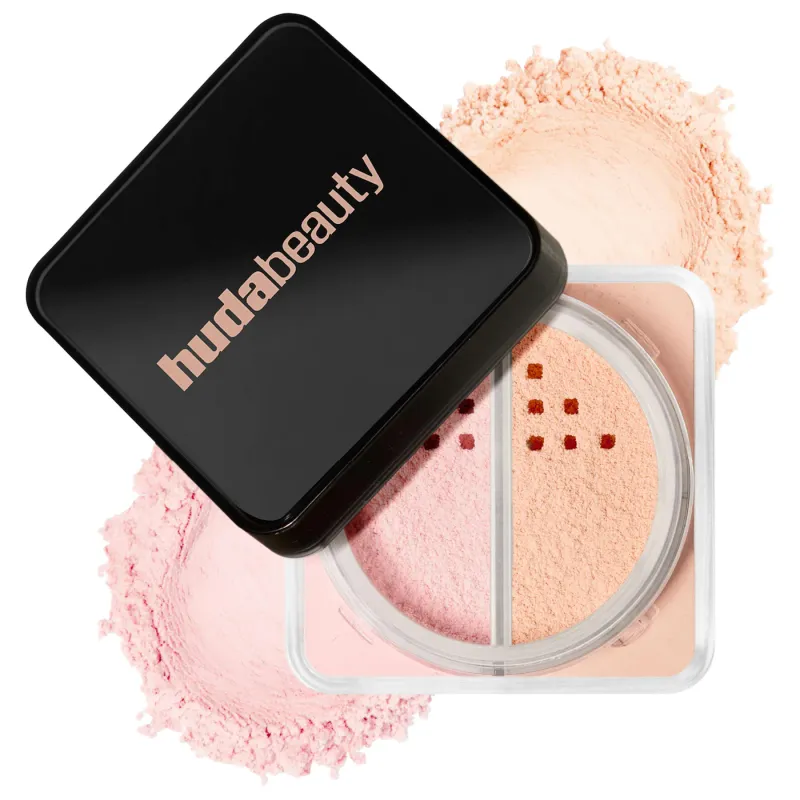 HUDA BEAUTY Easy Bake Loose Powder Brightening + Correcting Duo CHERRY PEACH