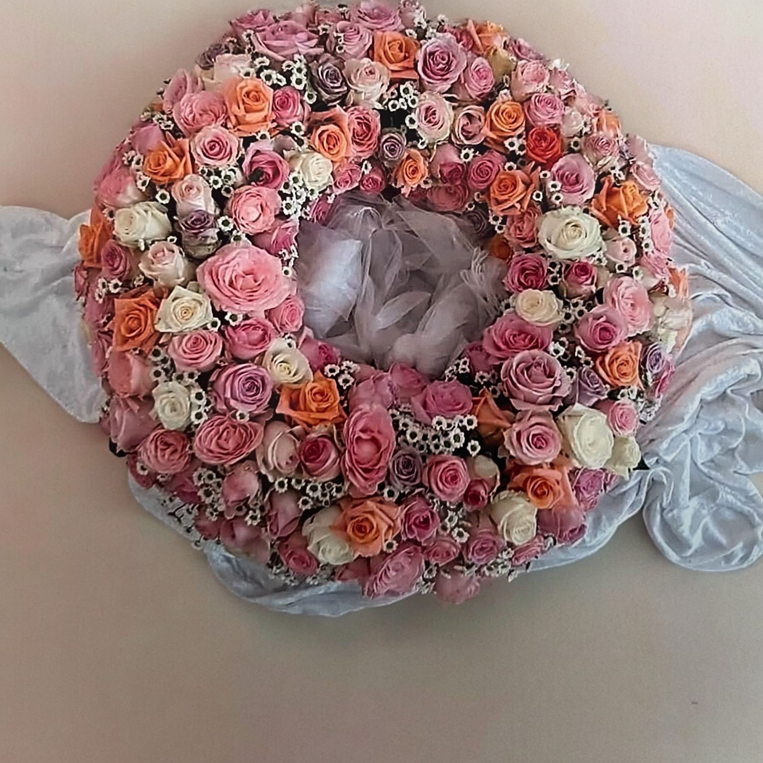 Kranz - "Rund gesteckt in zart Rosa"