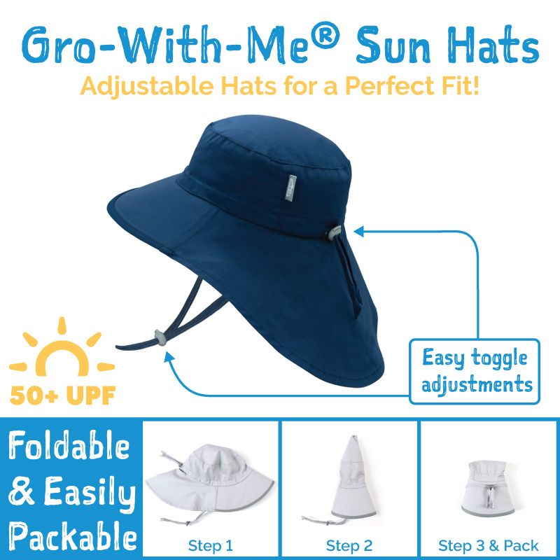 Jan &amp; Jul Cotton Adventure Hat- Dino Play, Size: M (6-24M)