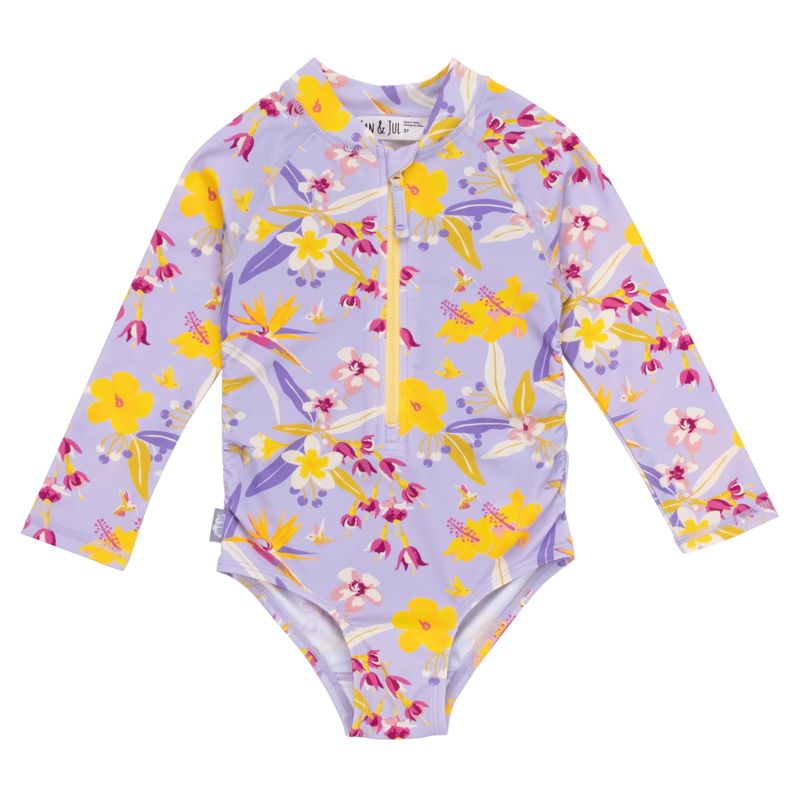 Jan &amp; Jul 1pc UV Swimsuit- Tropical Bloom , Size: 6M