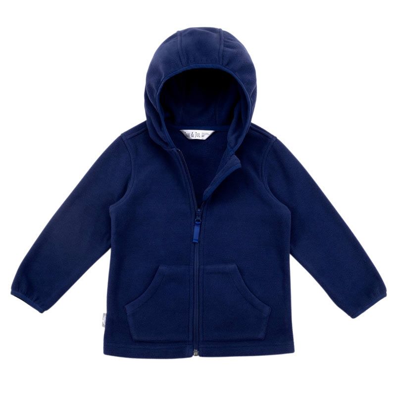 Jan &amp; Jul Fleece Jacket- Navy, Size: 2T