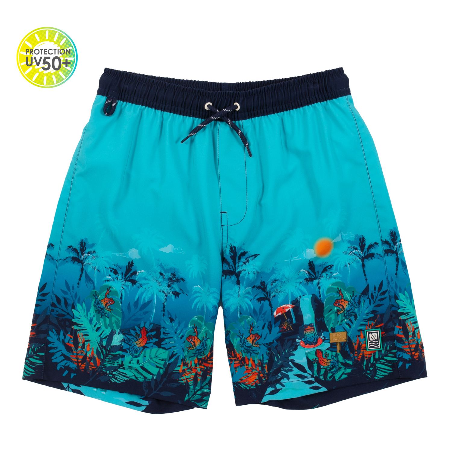 Nano Boys UV Boardshorts- Frogs, Size: 2