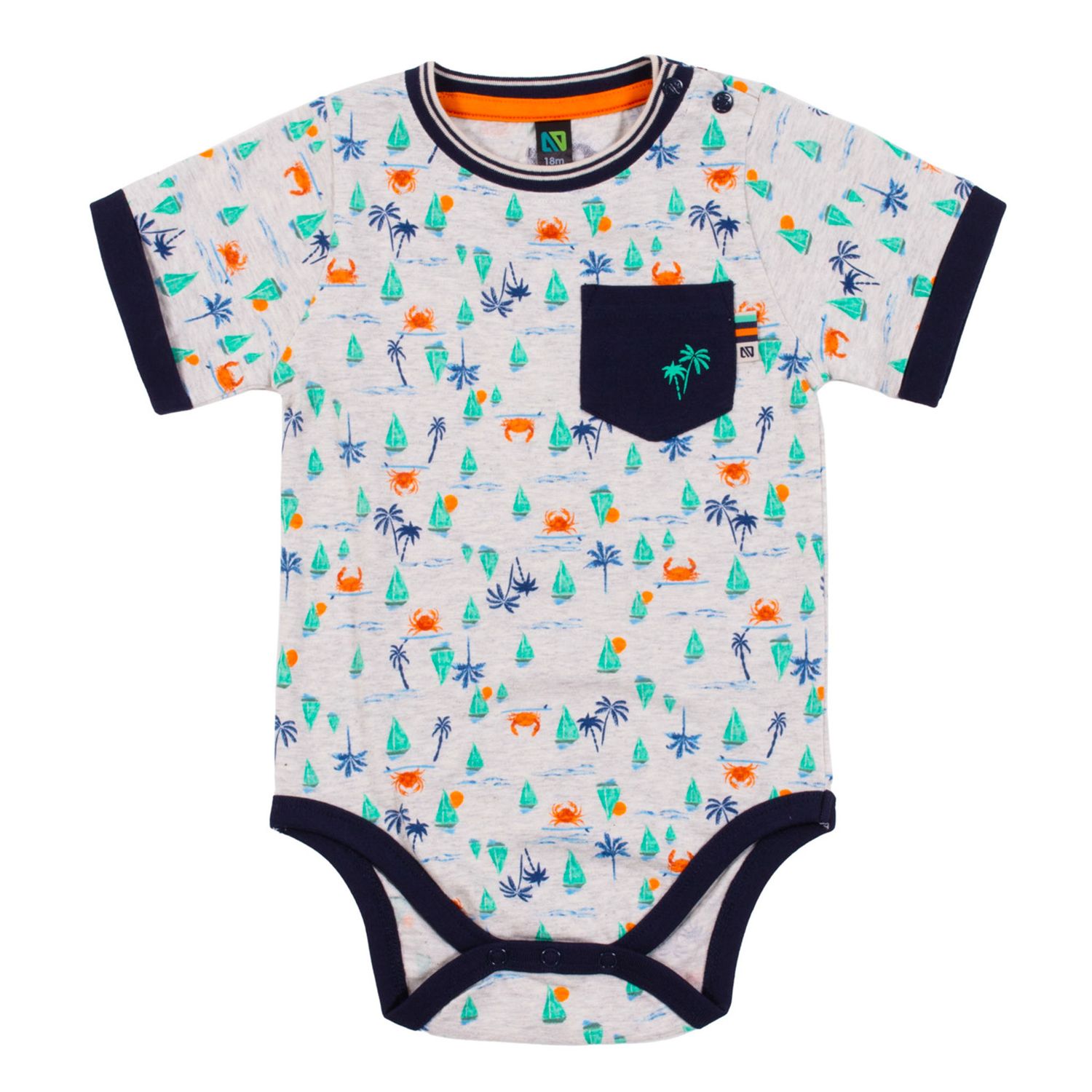 Nano Boys Bodysuit- Tropical , Size: 6M