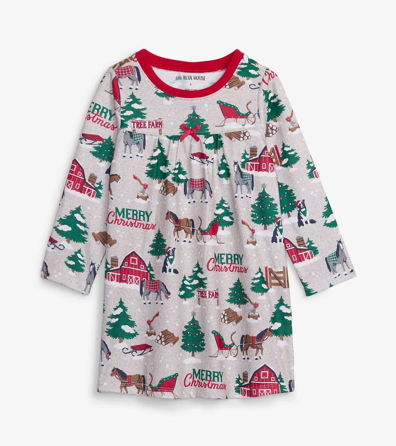 LBH Country Christmas Kids Nightdress, Size: 2