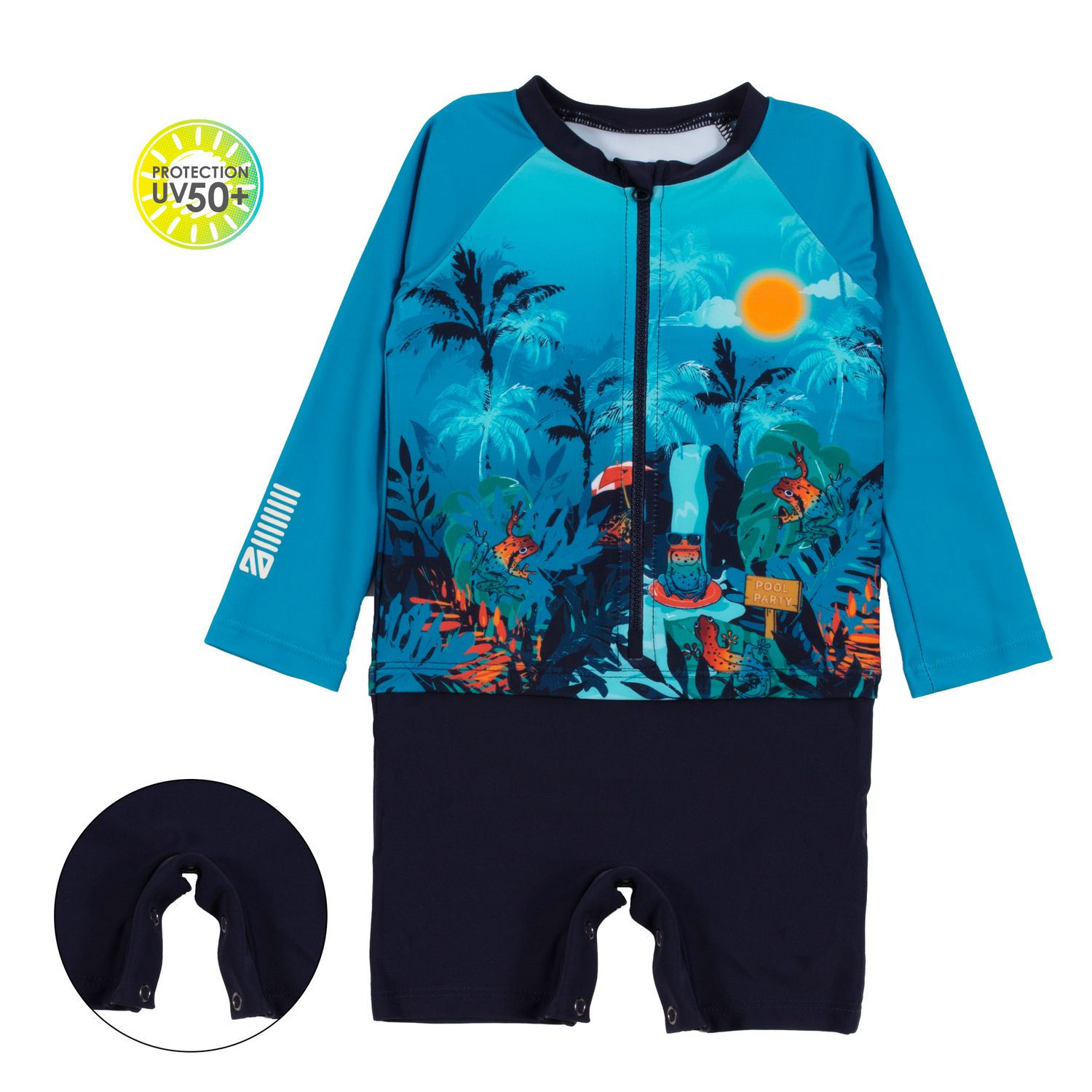 Nano Boys UV 1pc Rashguard Swimsuit- Frogs, Size: 2