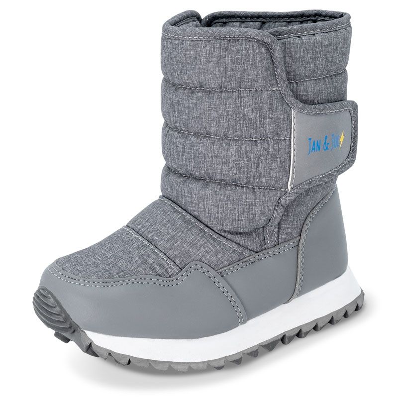 Jan &amp; Jul Toasty-Dry Tall Puffy Winter Boots- Heather Grey, Size: 5.5