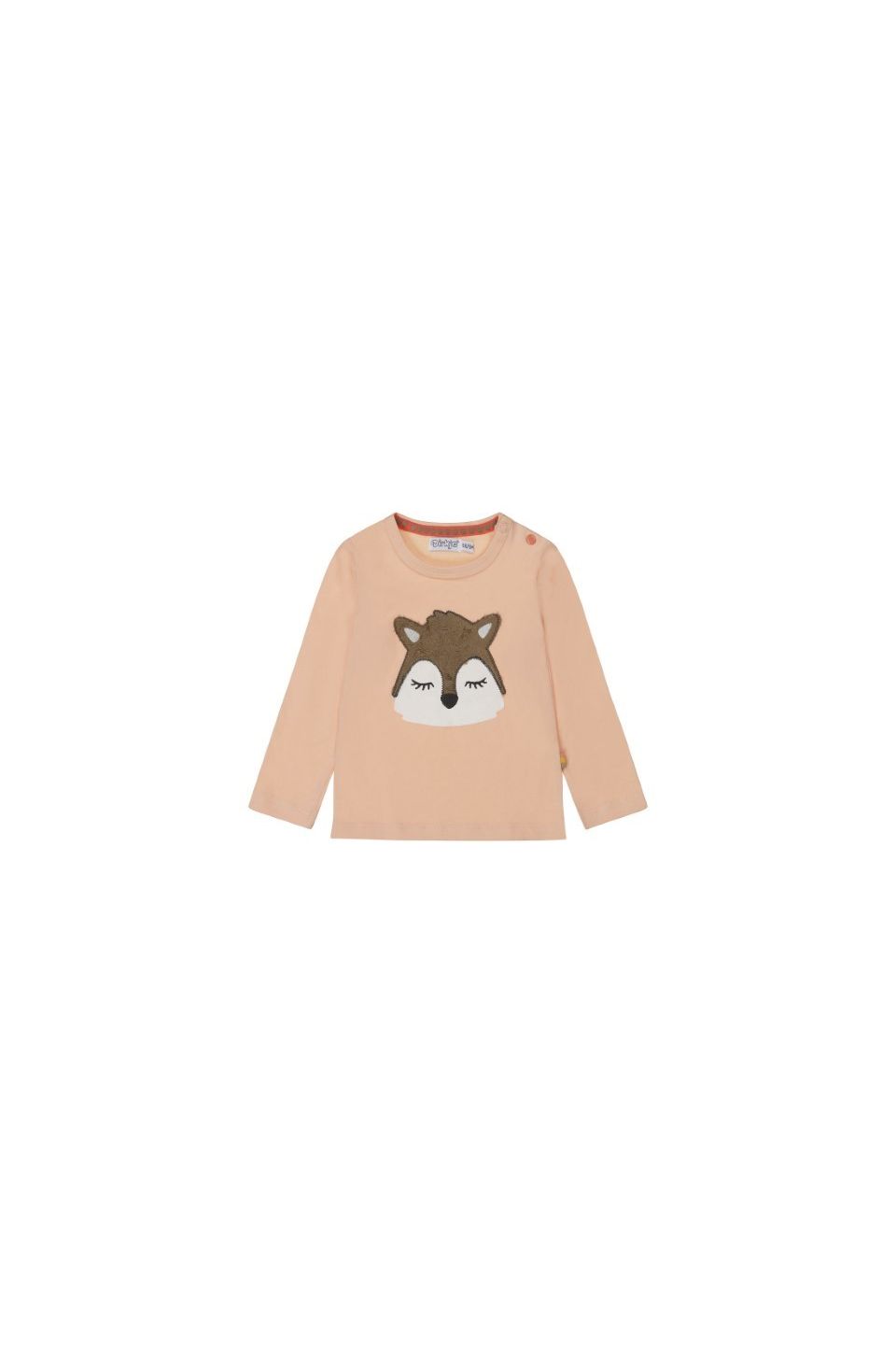 Dirkje LS Fox Tee- Peach, Size: 6-9M