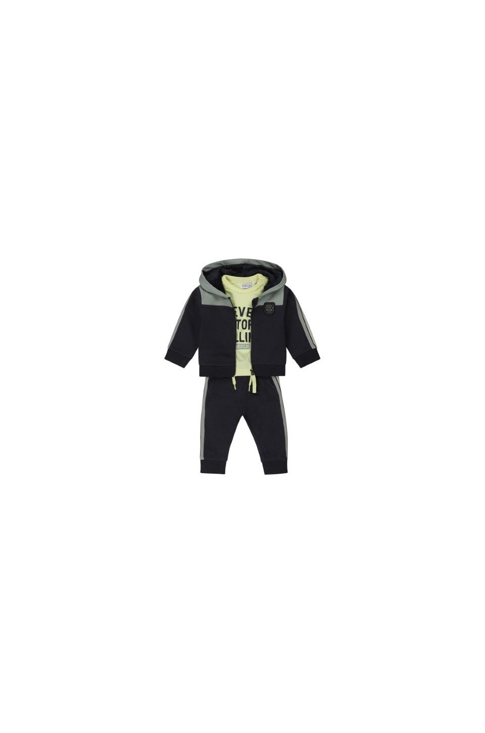 Dirkje 3pc Outfit Set- Blue Graphite, Size: 1-3M
