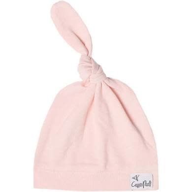 Copper Pearl Newborn Top Knot Hat Solid