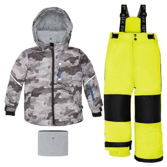 Deux par Deux Kids 2pc Snowsuit- Grey Camo
