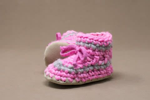 Padraig Cottage Slippers- Pink Stripe