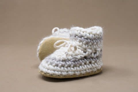 Padraig Cottage Slippers- Cream Stripe