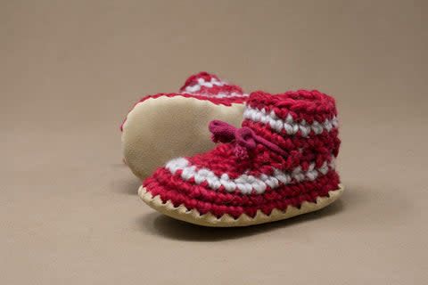 Padraig Cottage Slippers- Red Stripe