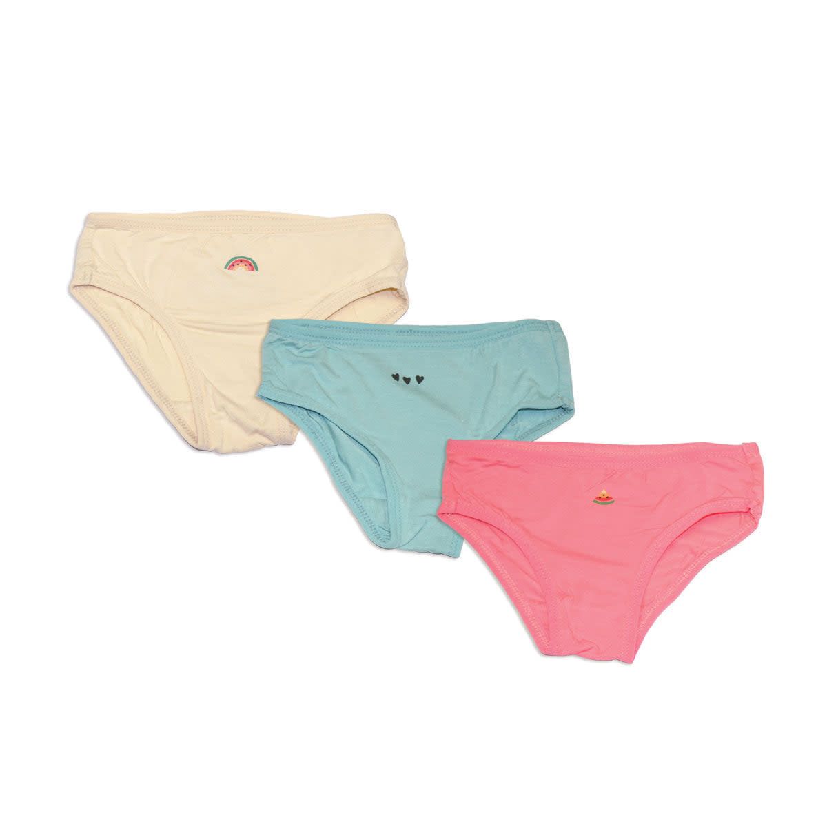 Silkberry Baby Bamboo Bikini Underwear- Pink/Lustre/Sand