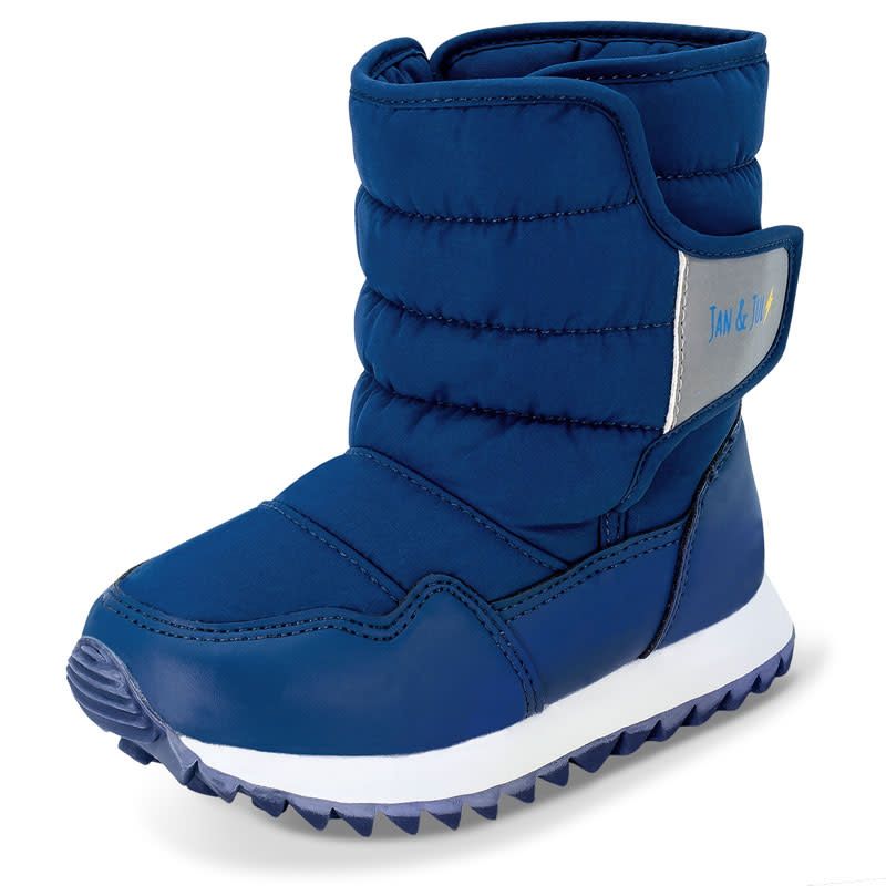 Jan &amp; Jul Tasty-Dry Tall Puffy Winter Boots- Navy