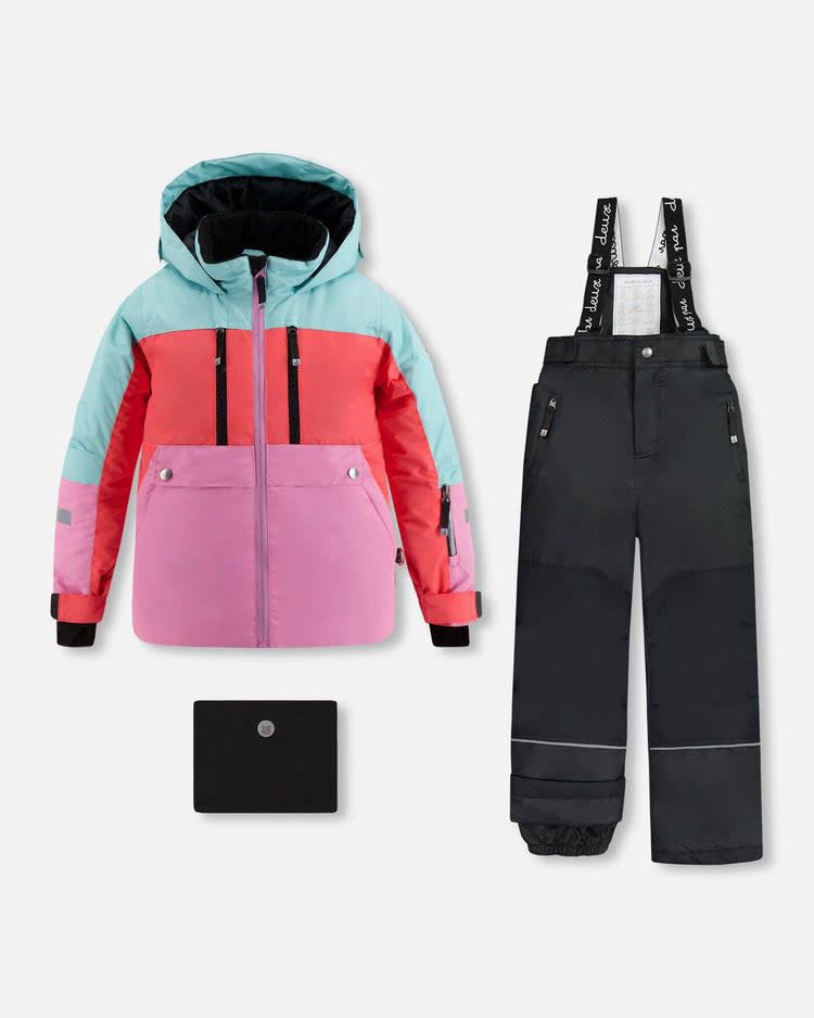 Deux par Deux Two Piece Girls Snowsuit- Colour Blocked