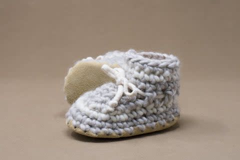 Padraig Cottage Slippers- Grey Stripe