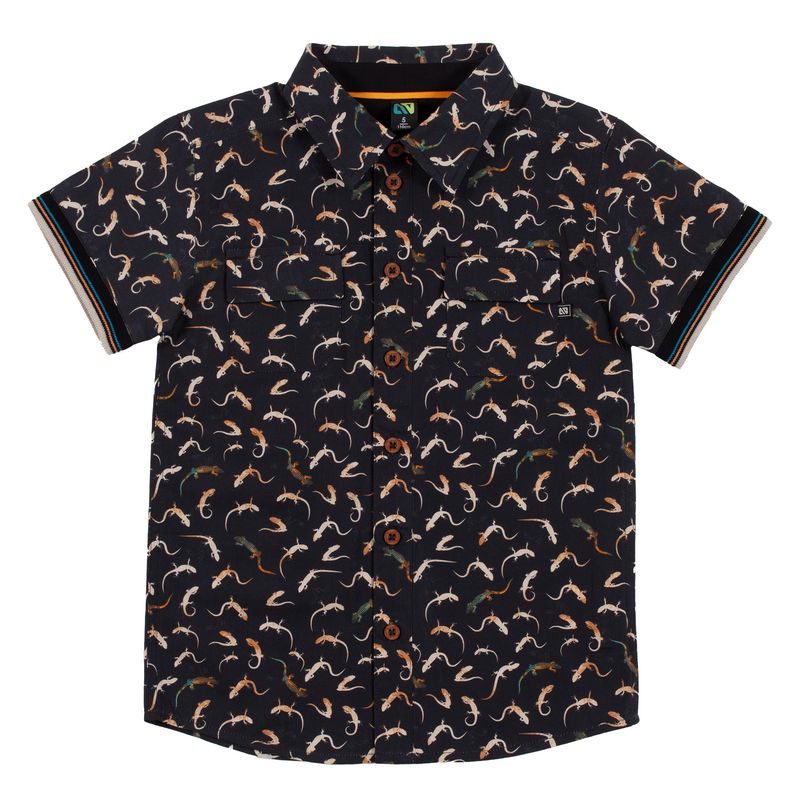 Nano Boys Button Up- Lizards