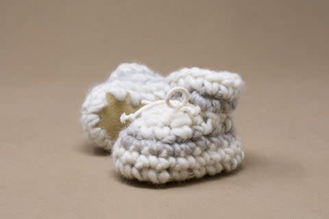 Padraig Cottage Slippers- Cream Stripe