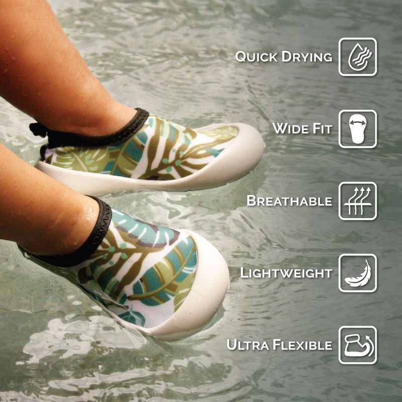 Jan &amp; Jul Water Play Shoes- Green Tropical