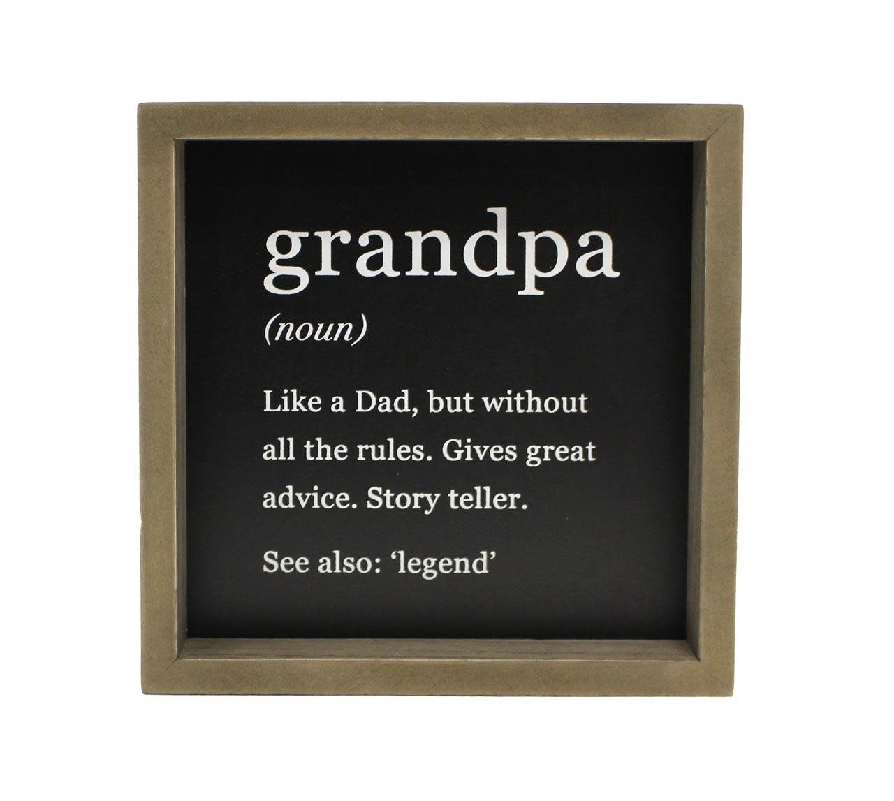 Grandpa Square Wooden Sign
