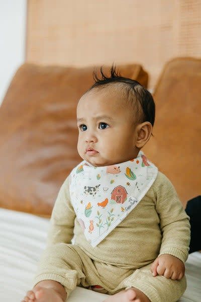 Copper Pearl Bandana Bib Set- Farmstead