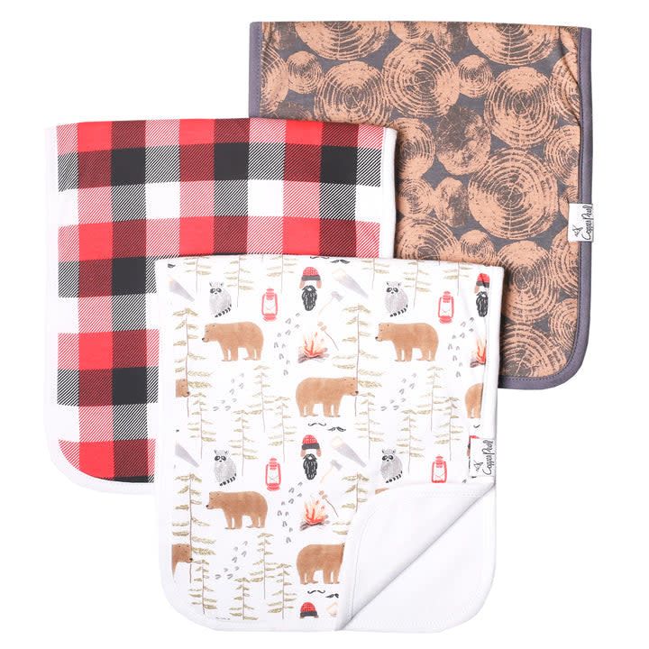 Copper Pearl Premium Burp Cloths- Lumberjack