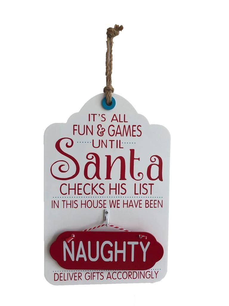 Naughty/Nice Christmas Sign