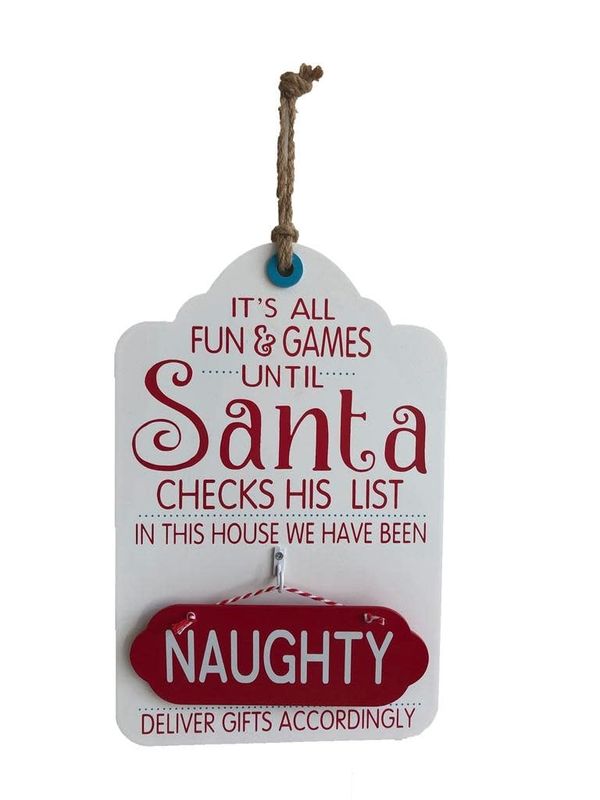Naughty/Nice Christmas Sign