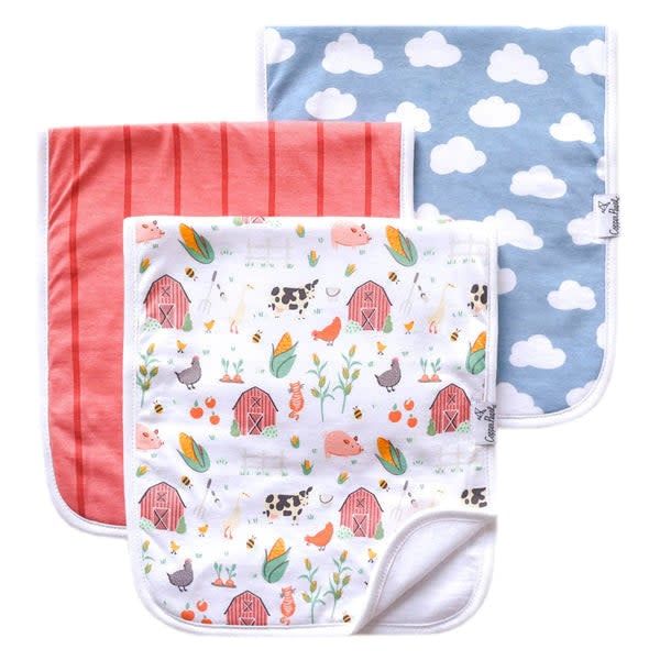 Copper Pearl Burp Cloth Set- Farmstead