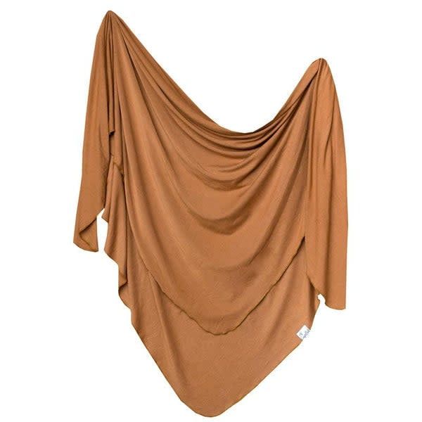 Copper Pearl Swaddle Blanket- Camel