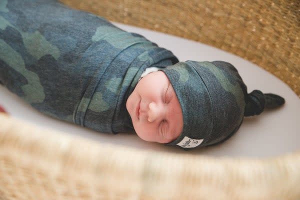 Copper Pearl Swaddle Blanket- Hunter