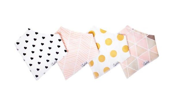 Copper Pearl Bandana Bib Set- Blush