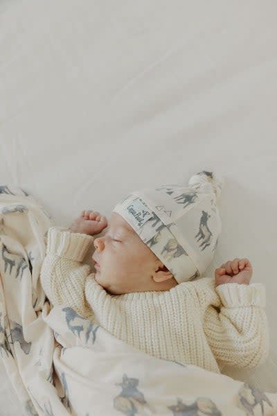 Copper Pearl Top Knot Hat- Cody