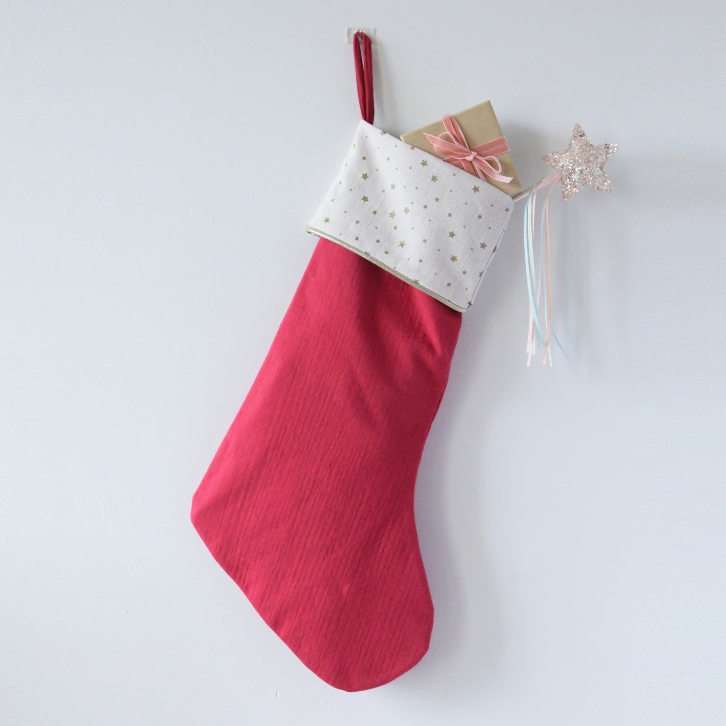 Rockahula Starry Christmas Stocking- Red