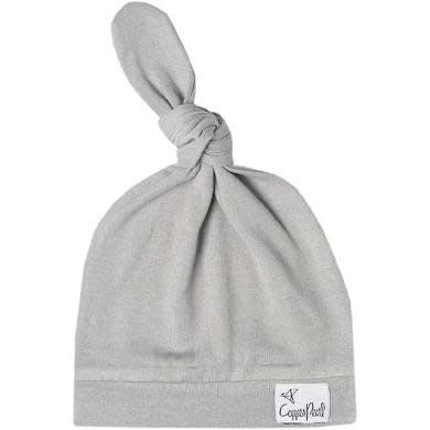 Copper Pearl Newborn Top Knot Hat Solid, Color: Stone