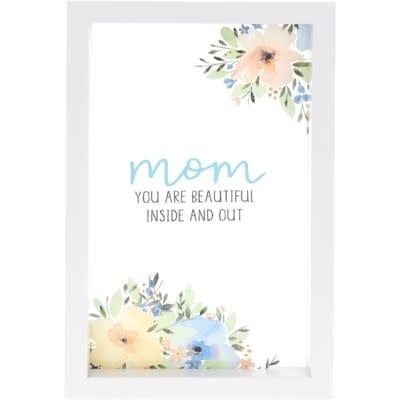 Framed Glass Plaque- Mom
