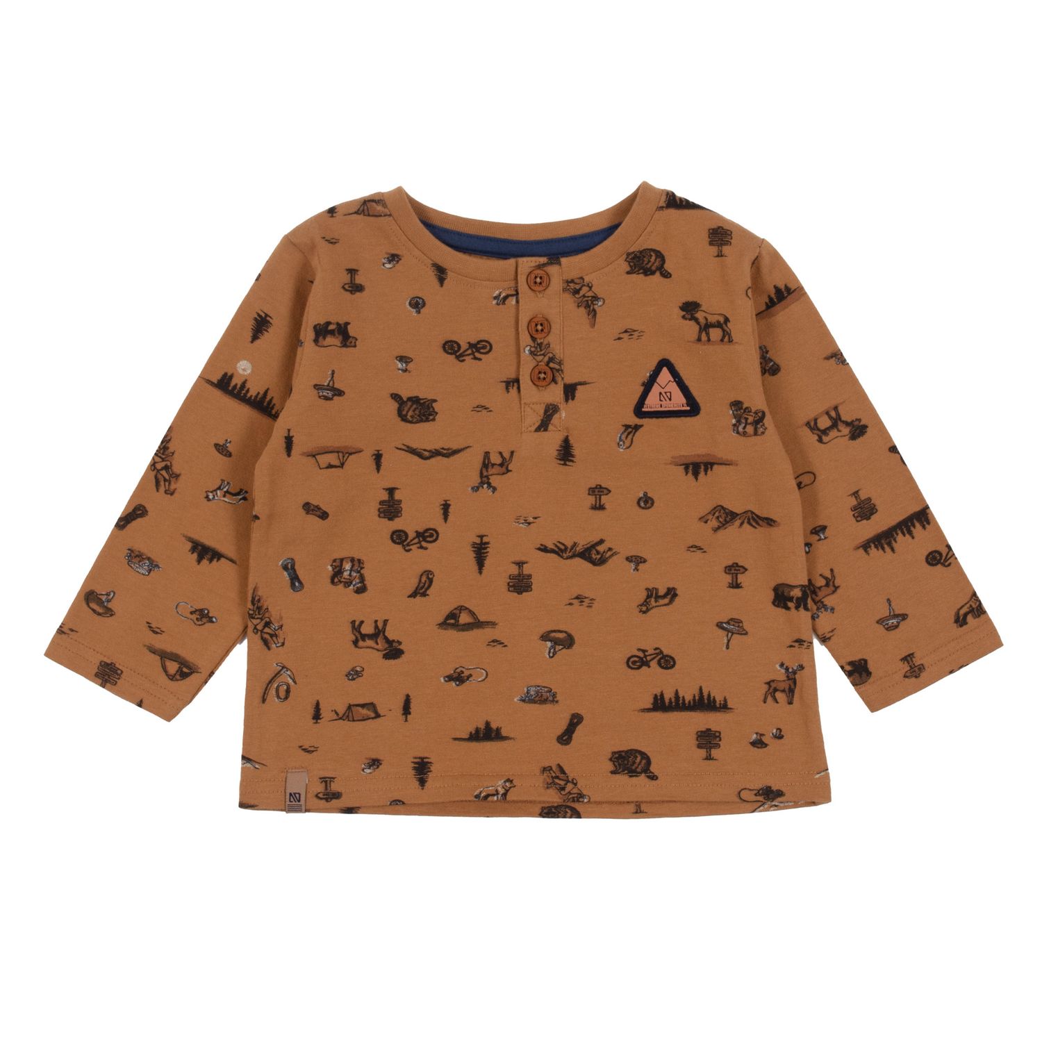 Nano LS Mountain Tee- Caramel, Size: 6M